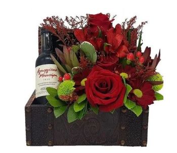 Δωρο επετειου λουλουδια και κρασι